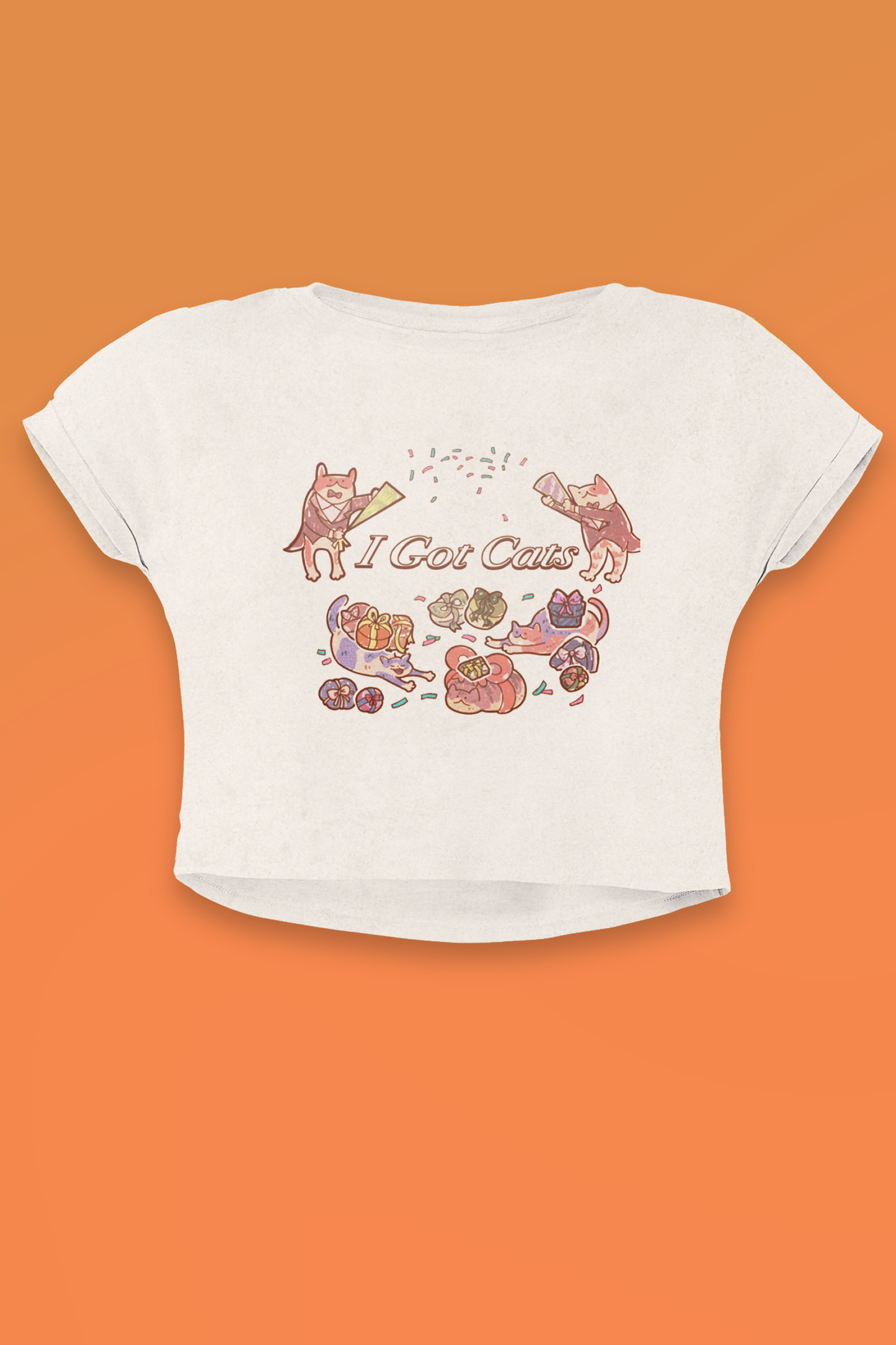 "I Got Cats" Crop Tee