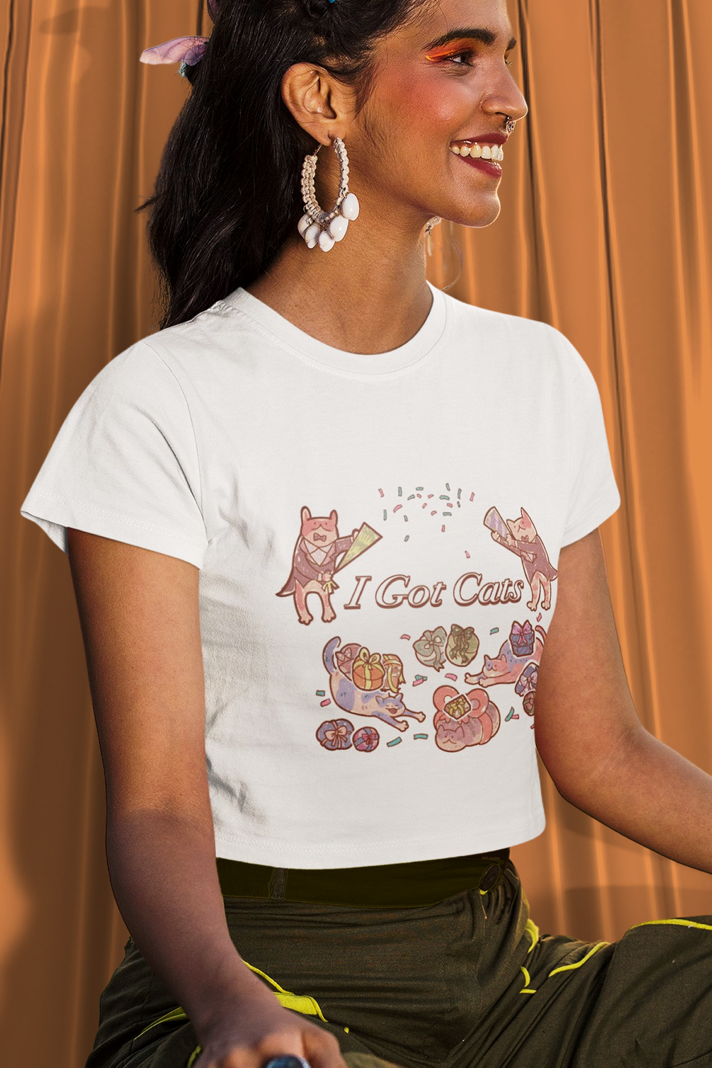 "I Got Cats" Crop Tee