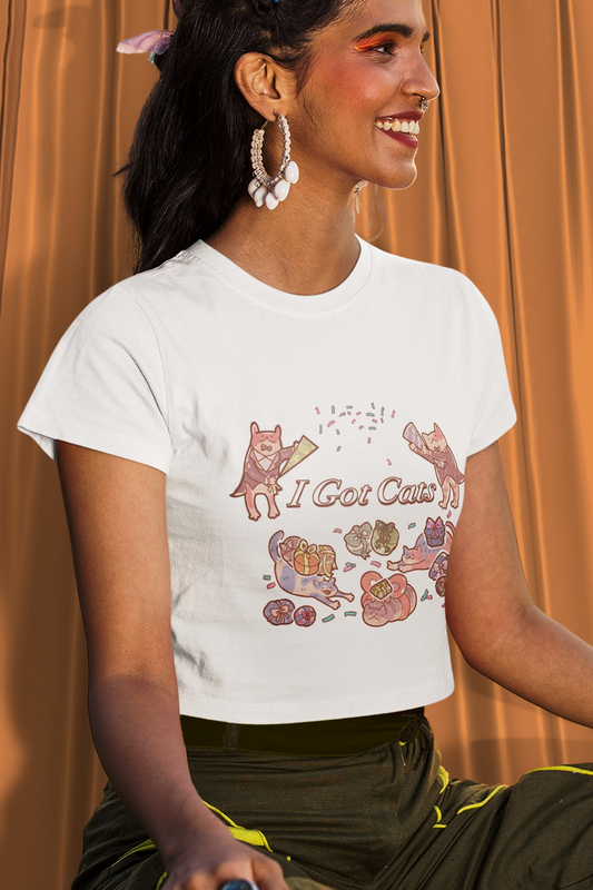 "I Got Cats" Crop Tee