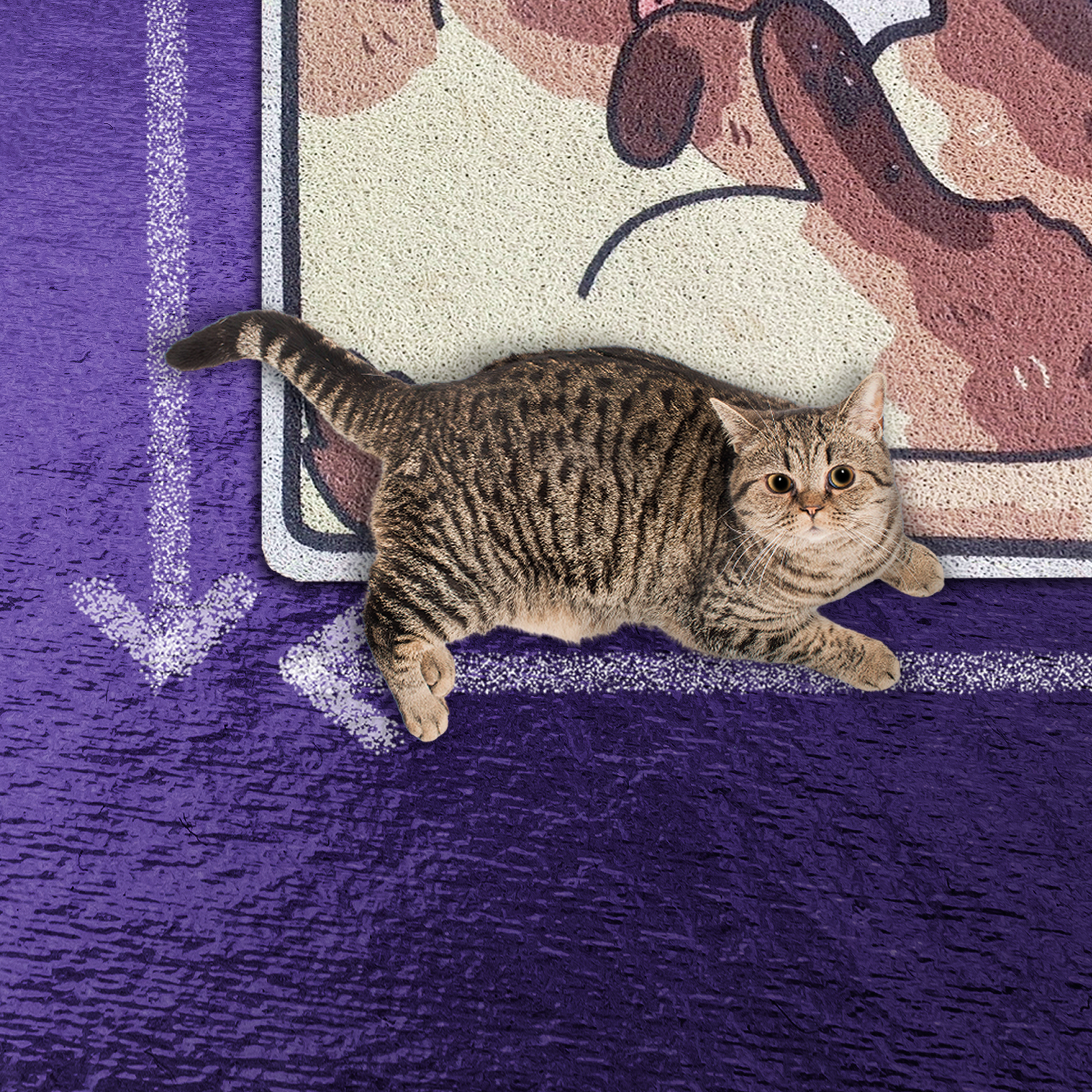 Lukamoo Litter Mat: Pointed, Quarter Circle