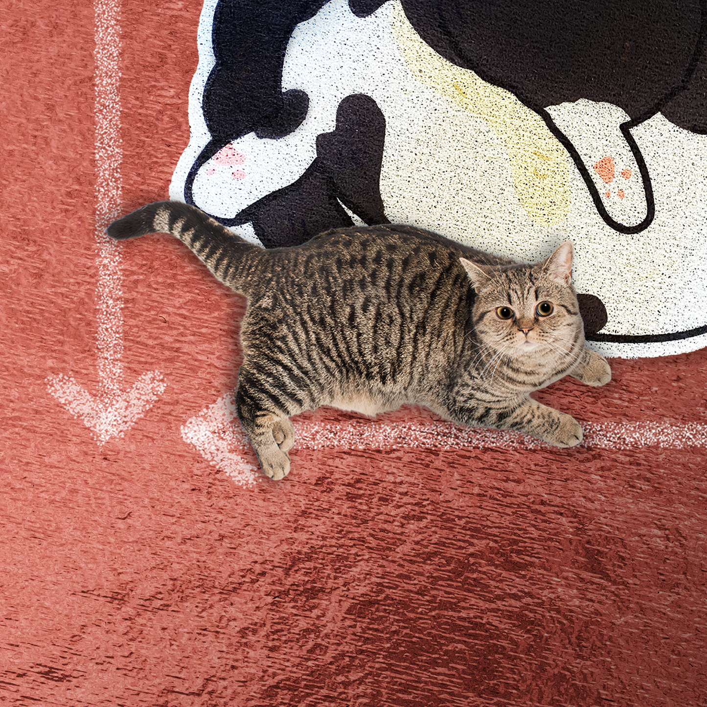 Lukamoo Litter Mat: Tuxedo, Rectangular