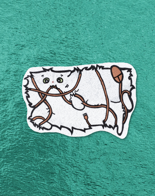 Lukamoo Litter Mat: Long Hair White, Rectangular