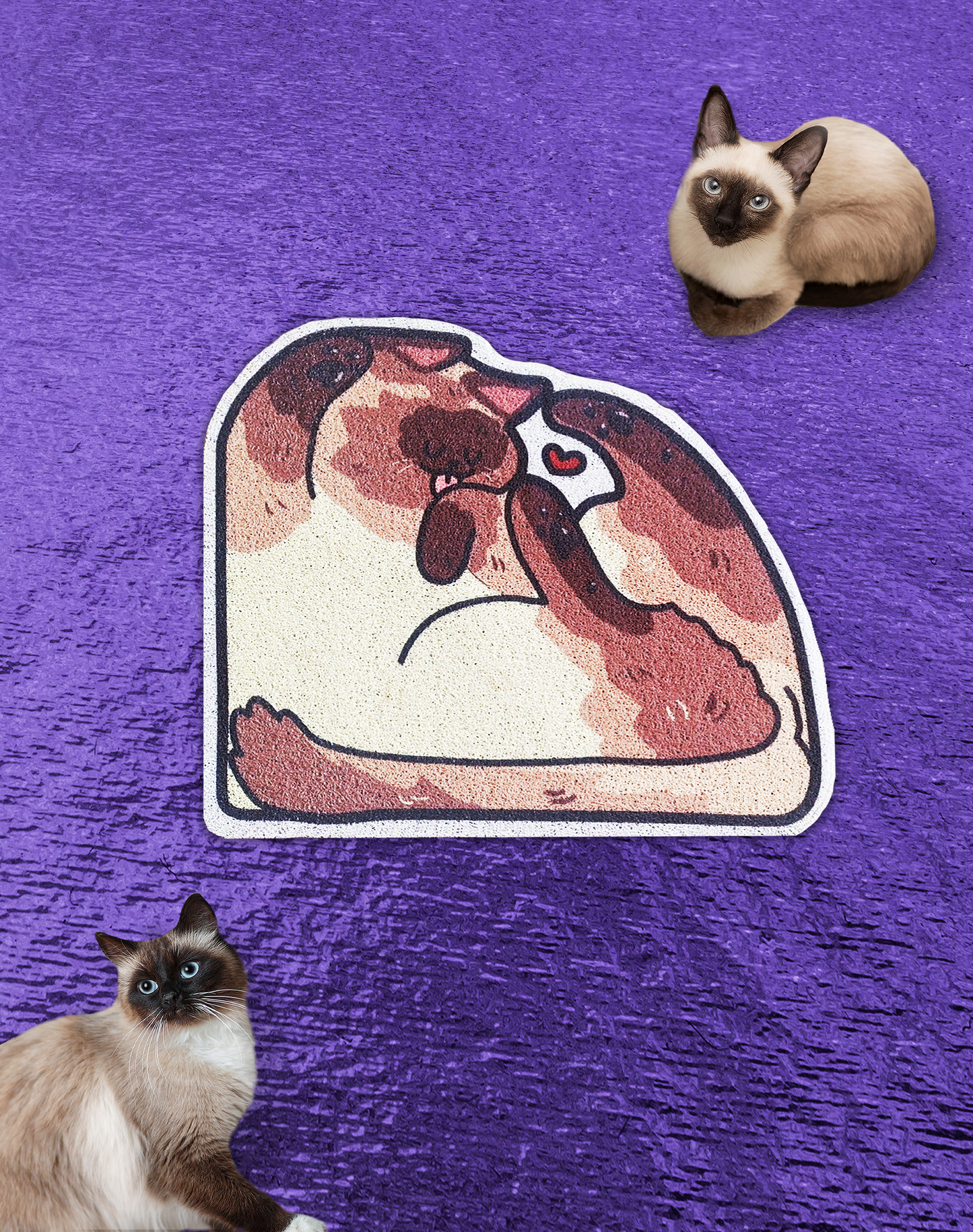 Lukamoo Litter Mat: Pointed, Quarter Circle