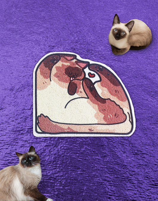Lukamoo Litter Mat: Pointed, Quarter Circle