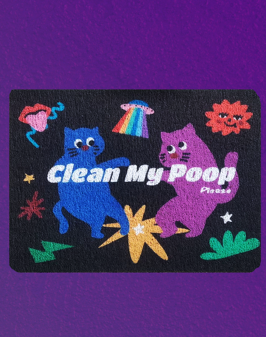 Litter Mat: Neon Neko, Disco