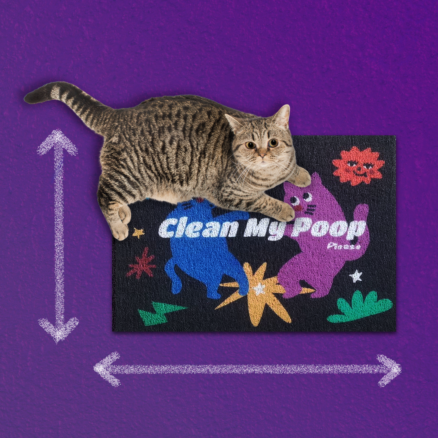 Litter Mat: Neon Neko, Disco