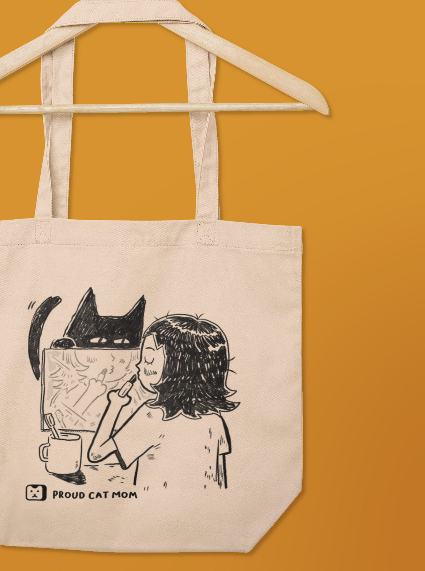 "Proud Cat Mom" Tote Bag