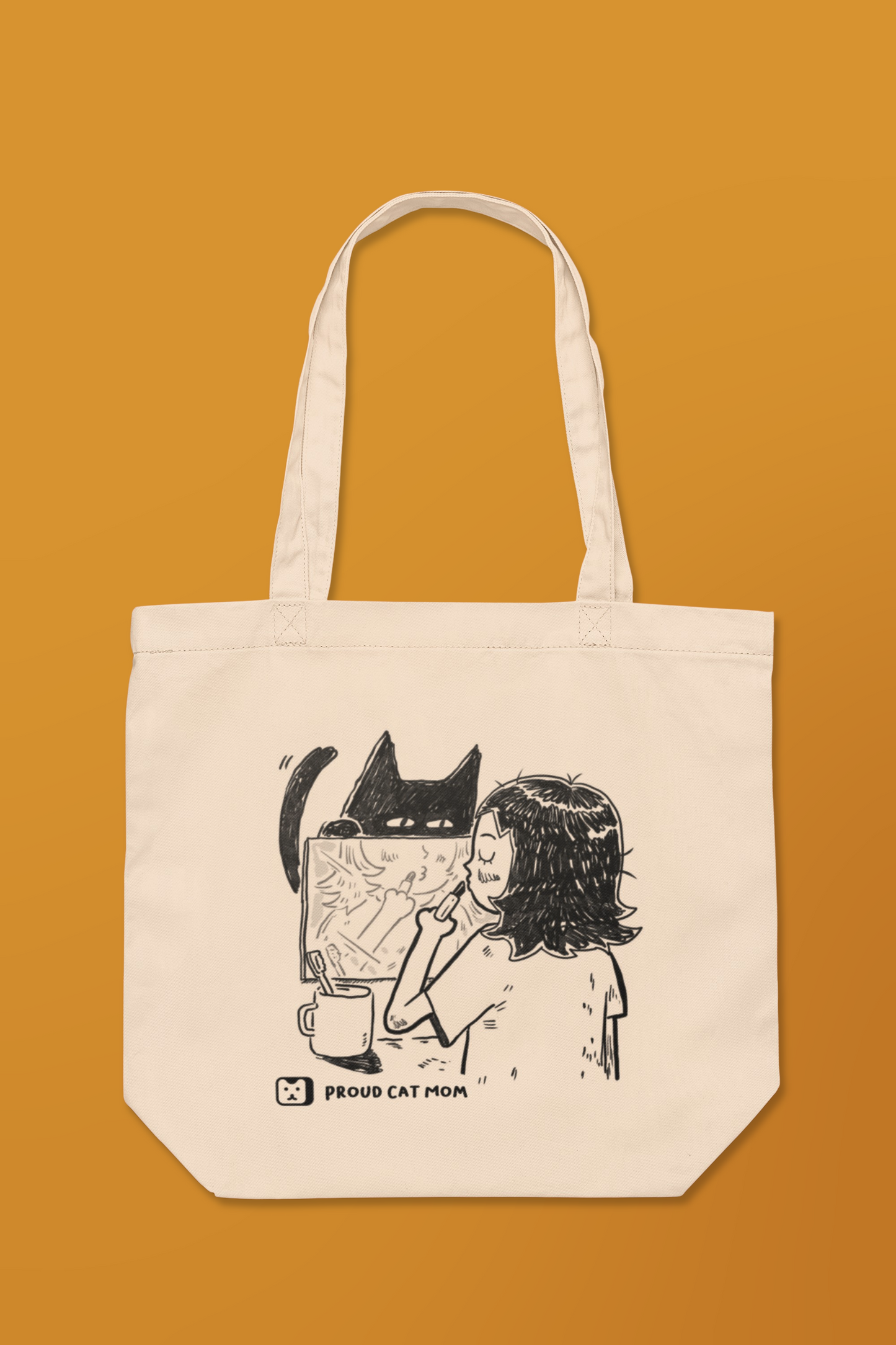 "Proud Cat Mom" Tote Bag